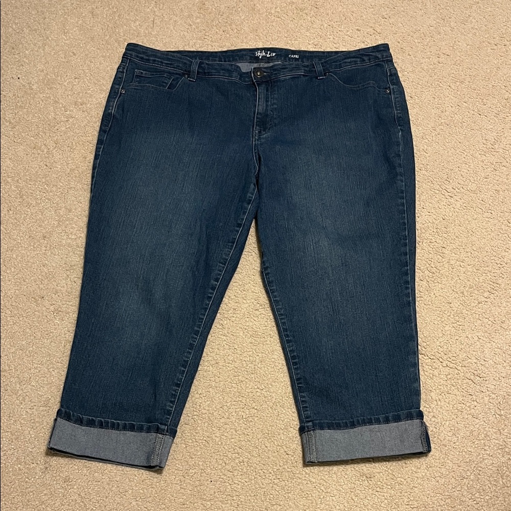 Style & Co. Women's Deep Indigo Cropped Jeans